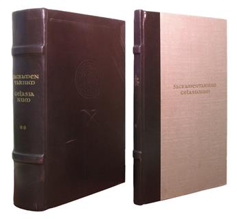 LITURGY, CATHOLIC.  Sacramentarium Gelasianum.  2 vols.  1975.  With signed inscription from Pope Paul VI to John Cardinal Krol.